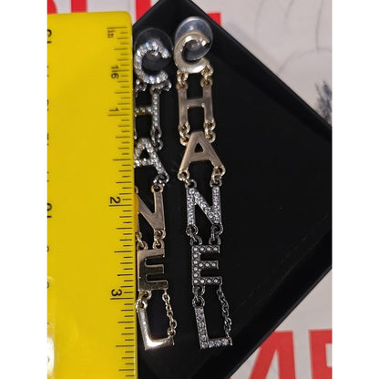 #202 - CHANEL B20 Pearl/Crystal Bright Young Things Earrings Gold Ruthenium