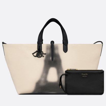 🔥🔥Christian Dior Toujours Large Handbag, Canvas/Leather
