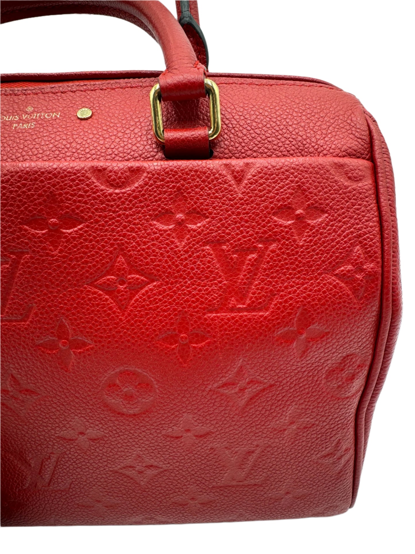 Louis Vuitton Speedy Bandouliere 25 Boston Bag Monogram Empreinte Scarlet (Red)