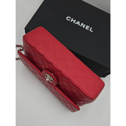 Chanel Double Flap Caviar Mefium Silver Hardware SERIES 20