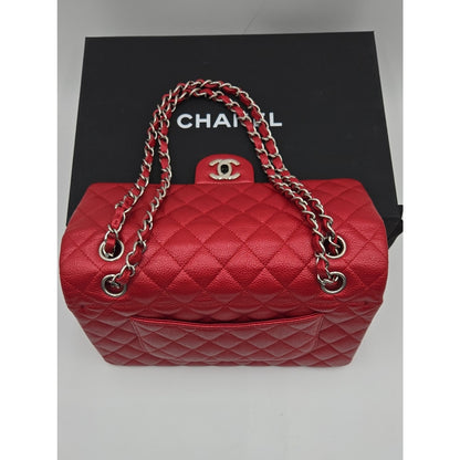 Chanel Double Flap Caviar Mefium Silver Hardware SERIES 20