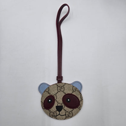 # 125 - Gucci Panda-Shaped Bag Charm for Women, 821811, GG Canvas,