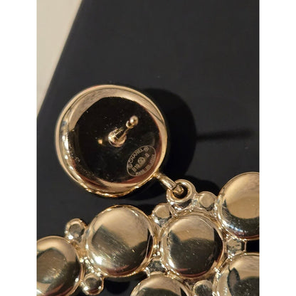 #200 - CHANEL B2019 Pearl & Strass CC Drop Earrings