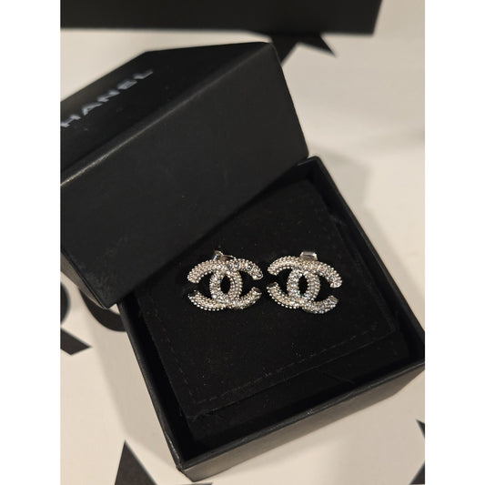 #193 - Chanel Classic CC Logo Stud Earrings 2018