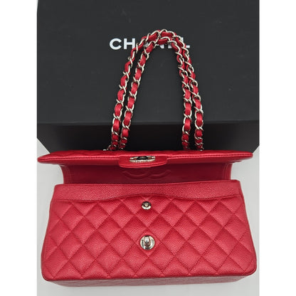 Chanel Double Flap Caviar Mefium Silver Hardware SERIES 20
