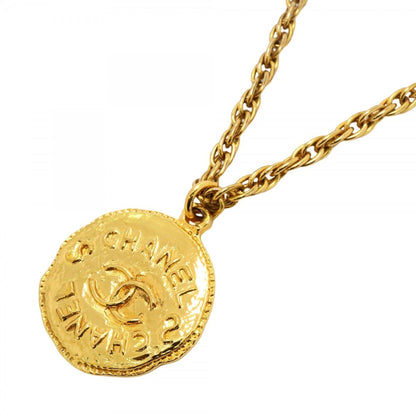 Chanel Necklace Coco Mark Circle GP Plated Gold