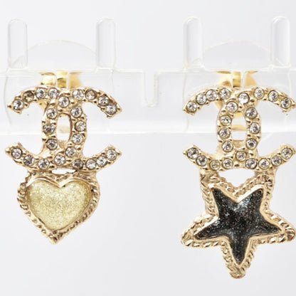 Chanel Earrings CHANEL CC/Coco/Heart/Star Gold A20