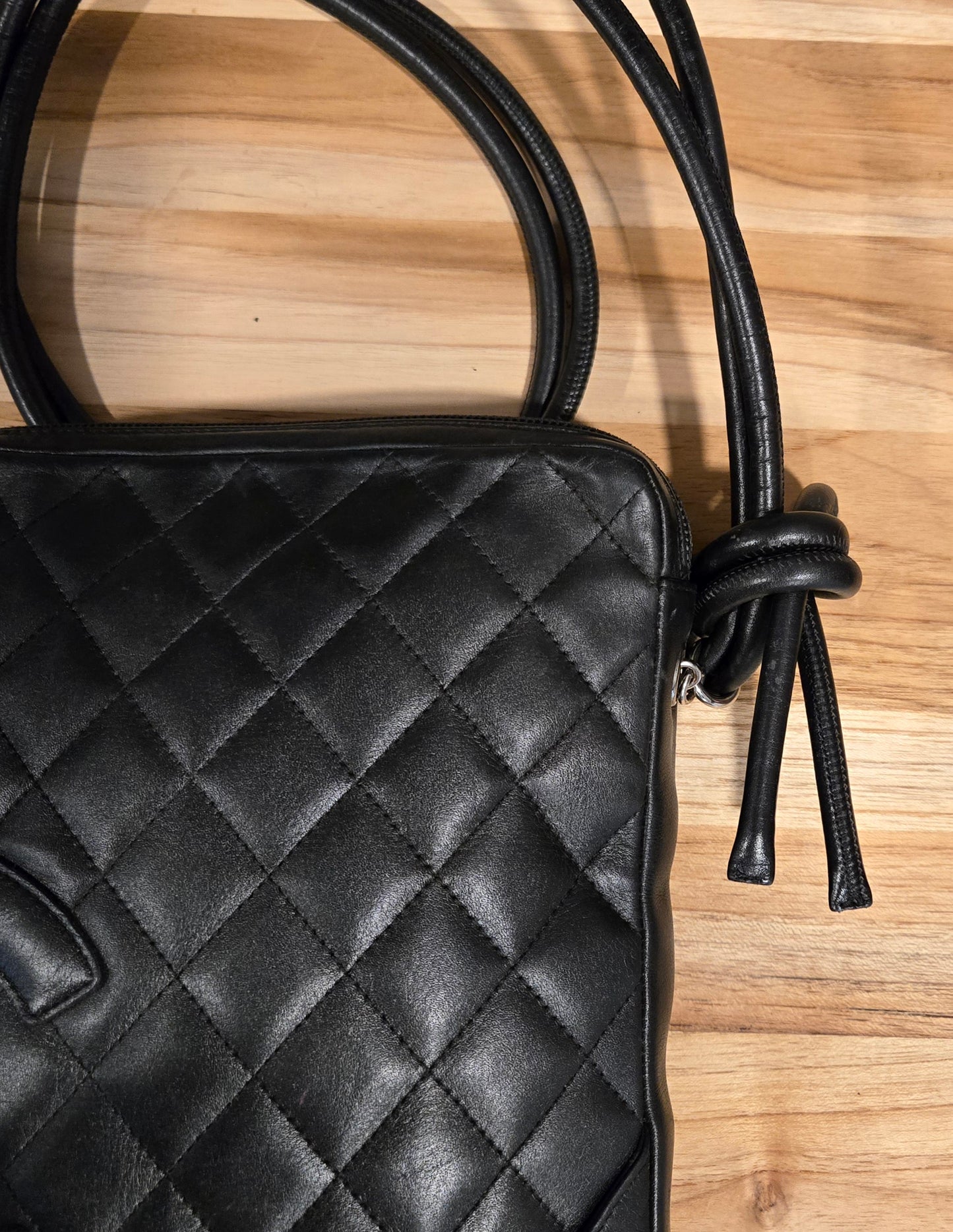 Chanel Black Calfskin Quilted Medium Cambon Crossbody