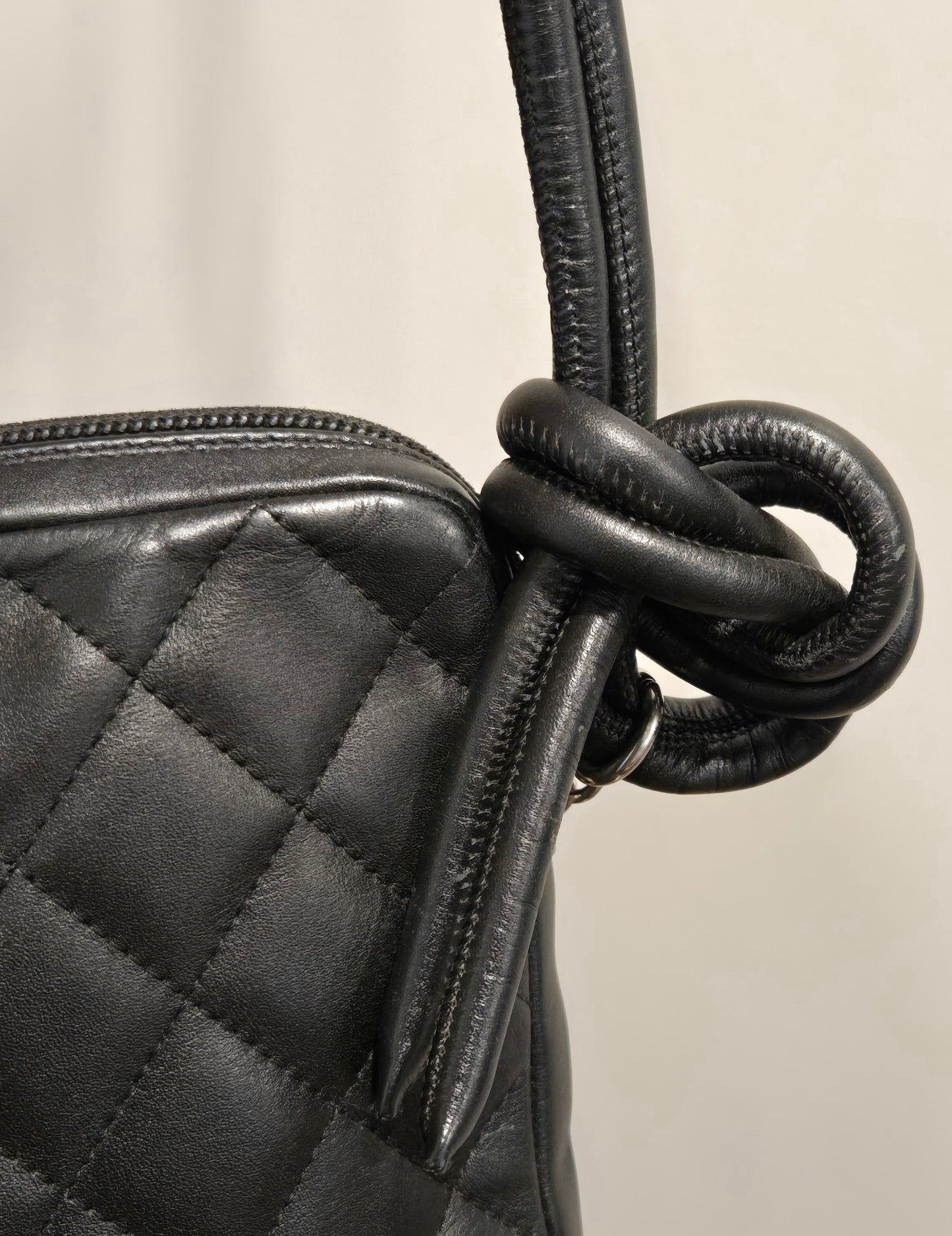 Chanel Black Calfskin Quilted Medium Cambon Crossbody