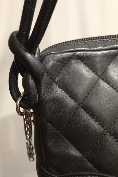 Chanel Black Calfskin Quilted Medium Cambon Crossbody