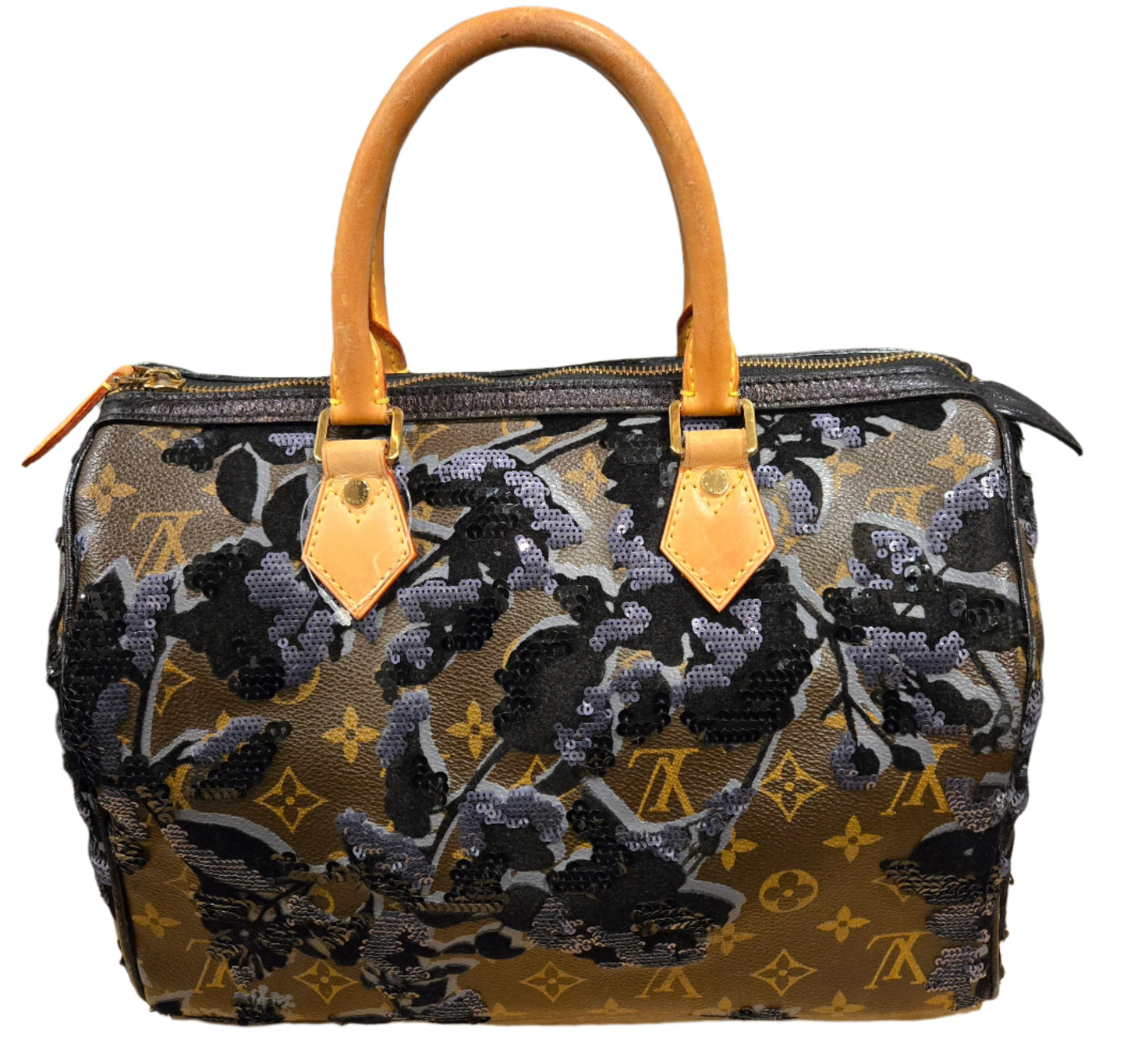 Louis Vuitton Speedy 30 Monogram FLEUR DE JAIS Sequins, COA Included