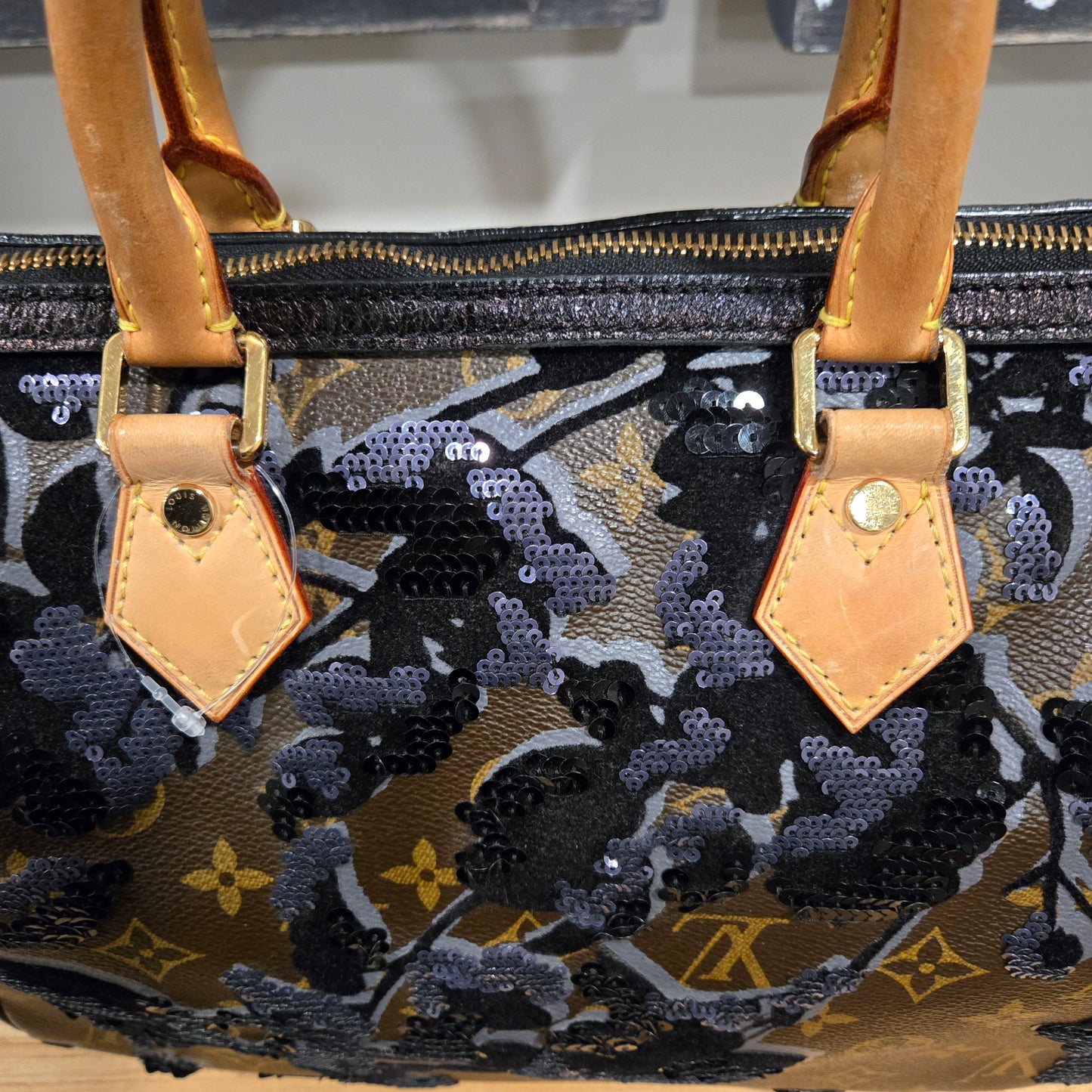 Louis Vuitton Speedy 30 Monogram FLEUR DE JAIS Sequins, COA Included