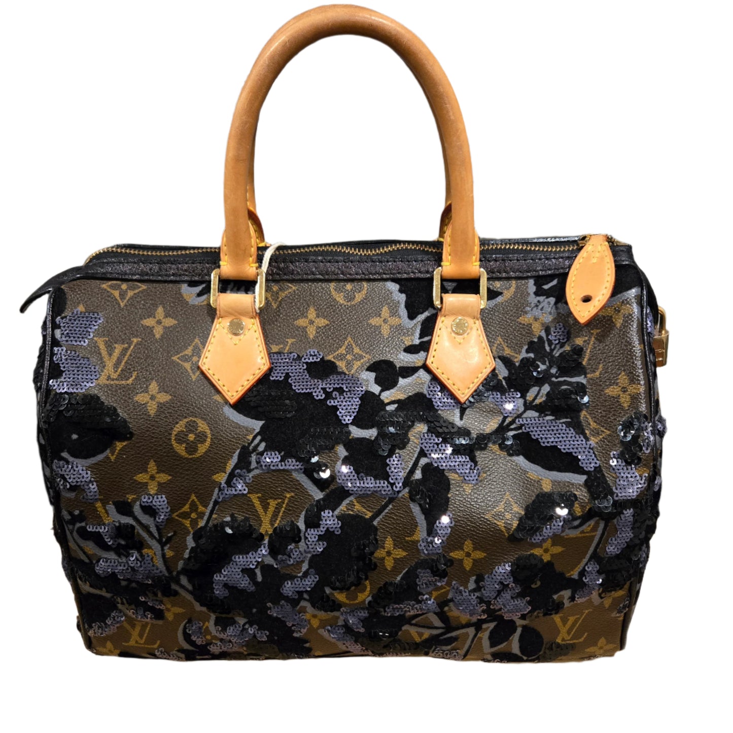 Louis Vuitton Speedy 30 Monogram FLEUR DE JAIS Sequins, COA Included