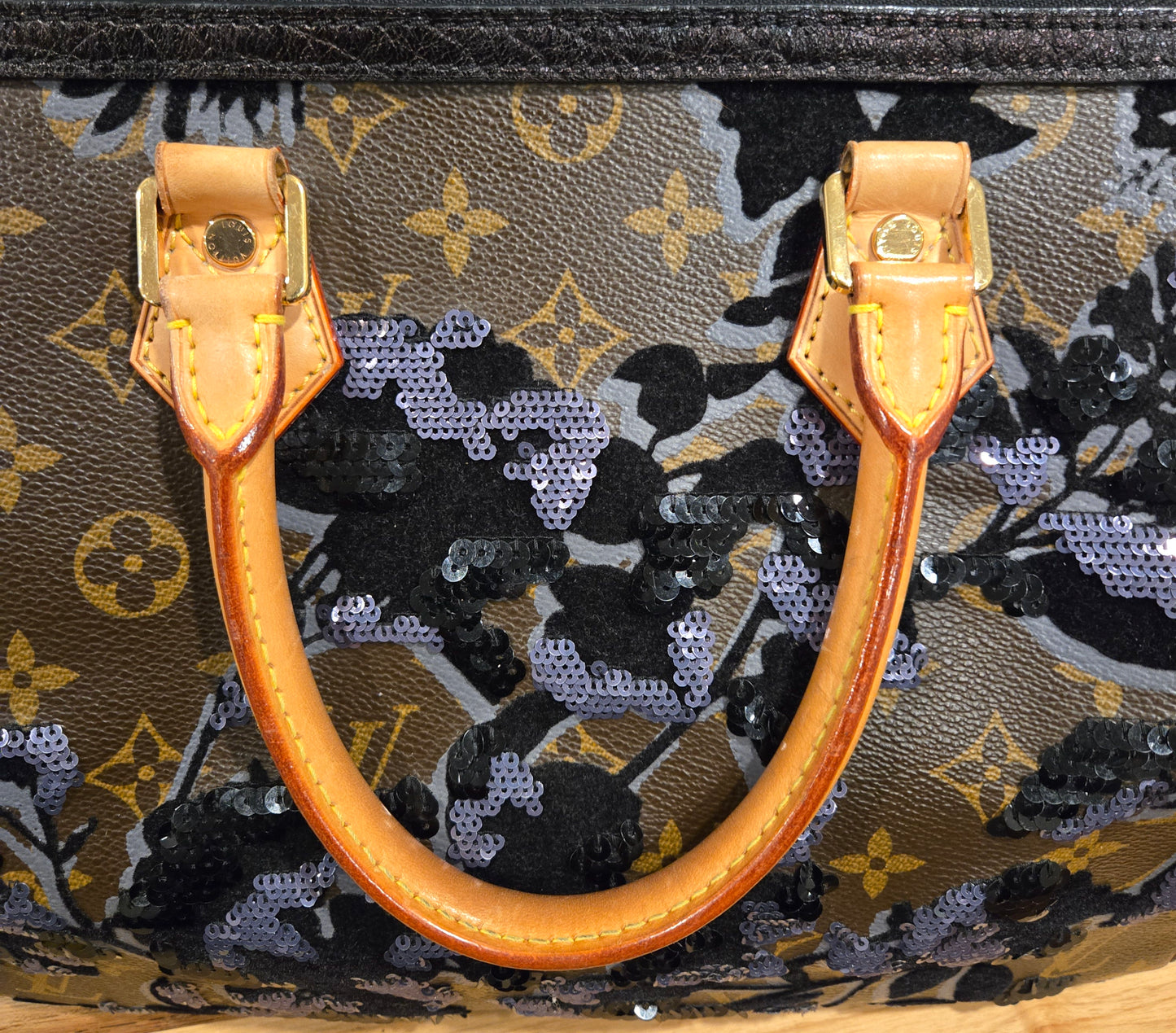 Louis Vuitton Speedy 30 Monogram FLEUR DE JAIS Sequins, COA Included