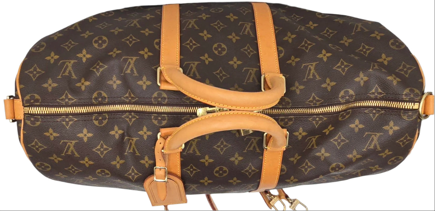 Louis Vuitton Boston Monogram Keepall Bandouliere 50 Bag