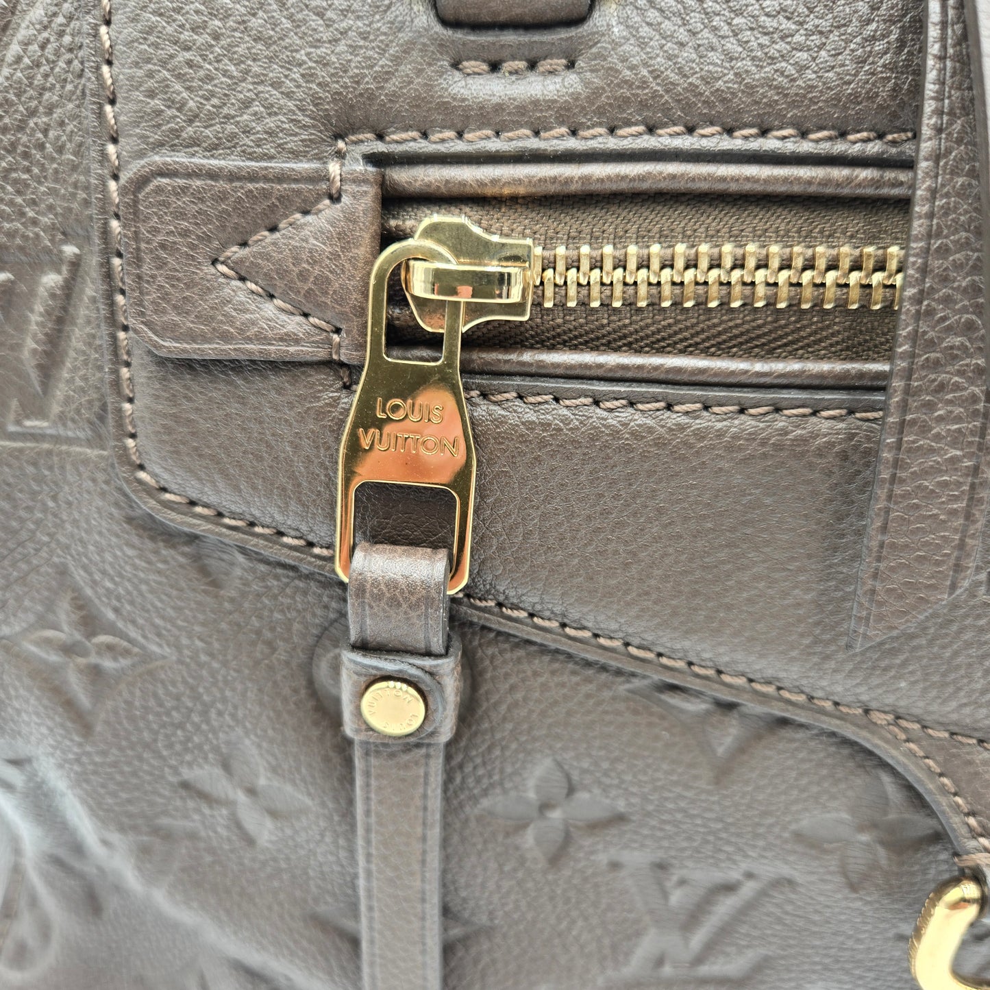 Louis Vuitton Dark Brown Bastille MM Monogram Empreinte 2-way Bag
