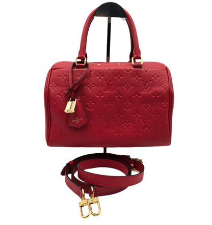 Louis Vuitton Speedy Bandouliere 25 Boston Bag Monogram Empreinte Scarlet (Red)