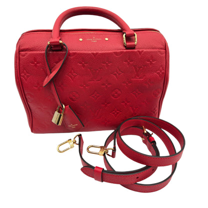 Louis Vuitton Speedy Bandouliere 25 Boston Bag Monogram Empreinte Scarlet (Red)