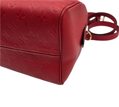 Louis Vuitton Speedy Bandouliere 25 Boston Bag Monogram Empreinte Scarlet (Red)