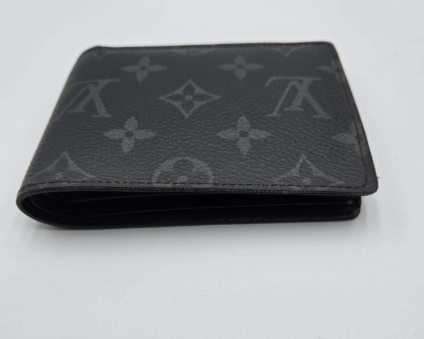 Louis Vuitton Monogram Eclipse Portefeuille Multiple Bi-fold Wallet Black PVC Men's