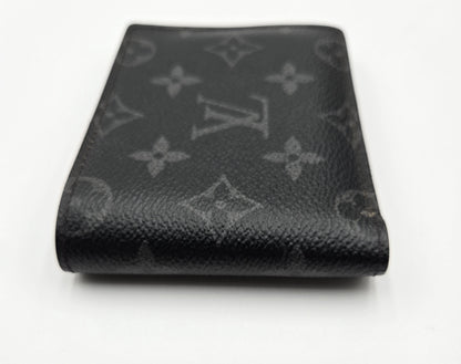 Louis Vuitton Monogram Eclipse Portefeuille Multiple Bi-fold Wallet Black PVC Men's
