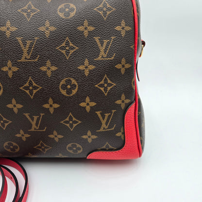 Louis Vuitton Retiro PM Bag/Shoulder Handbag Monogram Canvas Coquelicot Brown/Red