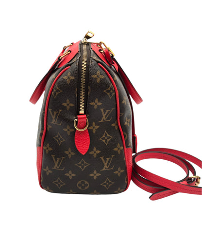 Louis Vuitton Retiro PM Bag/Shoulder Handbag Monogram Canvas Coquelicot Brown/Red