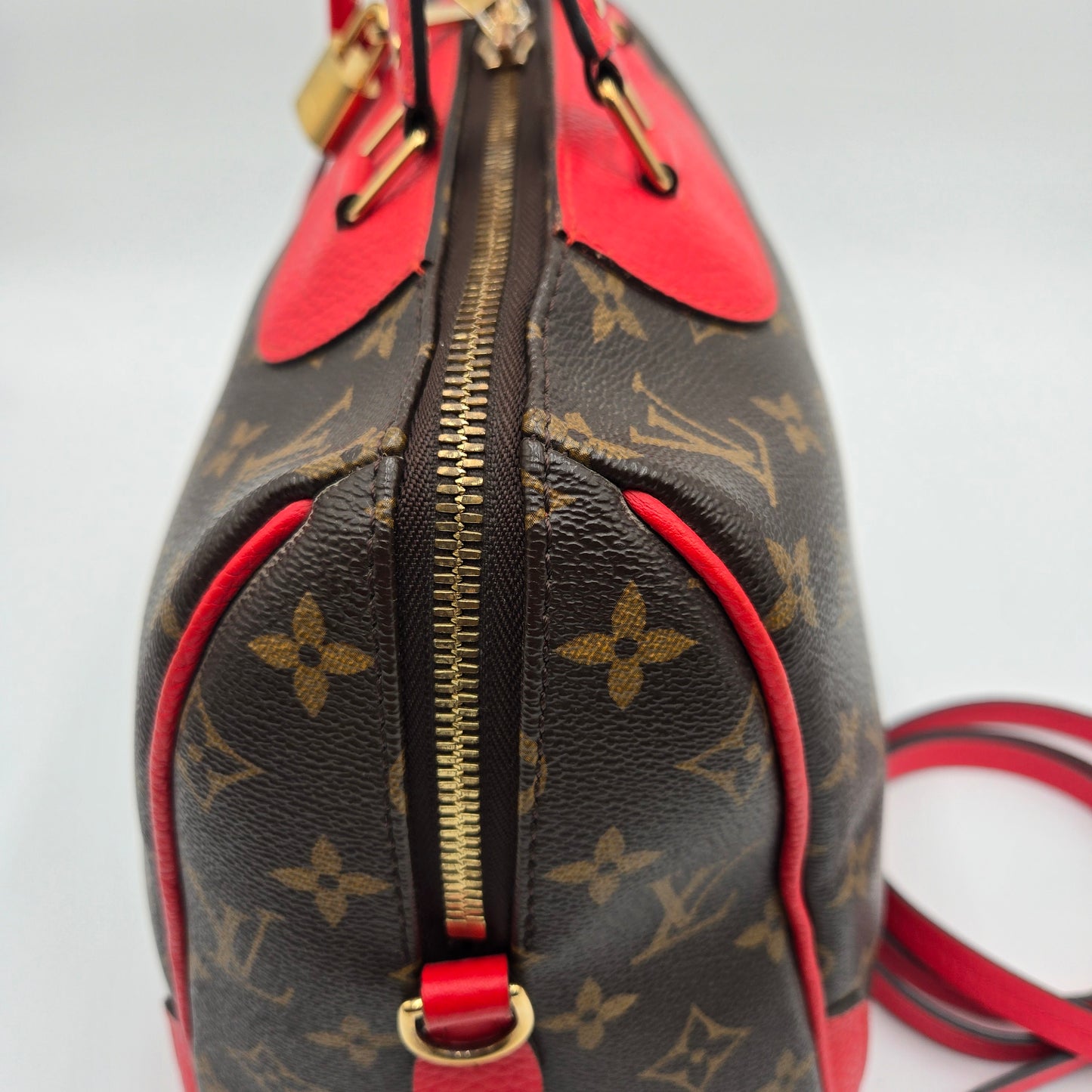 Louis Vuitton Retiro PM Bag/Shoulder Handbag Monogram Canvas Coquelicot Brown/Red