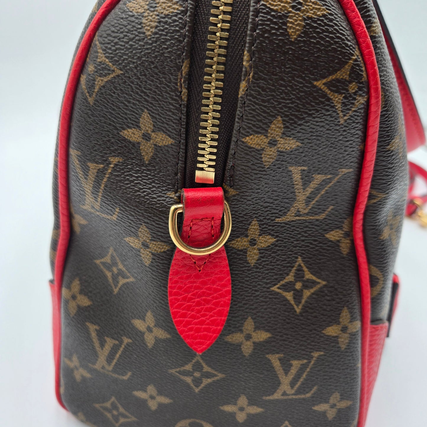 Louis Vuitton Retiro PM Bag/Shoulder Handbag Monogram Canvas Coquelicot Brown/Red