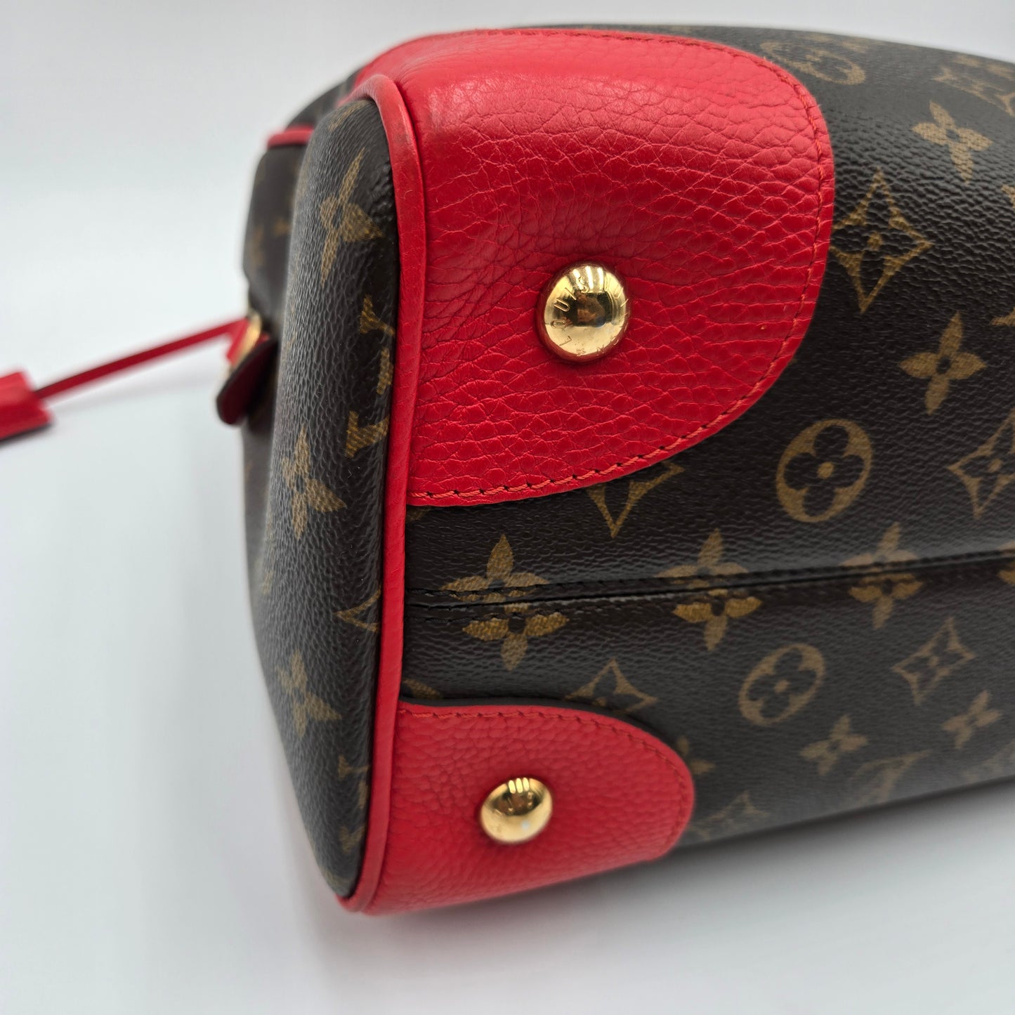 Louis Vuitton Retiro PM Bag/Shoulder Handbag Monogram Canvas Coquelicot Brown/Red