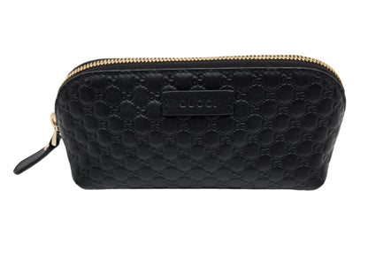 Gucci Micro Guccissima Leather Pouch Black