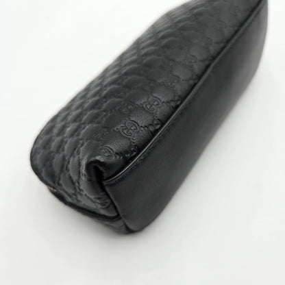 Gucci Micro Guccissima Leather Pouch Black