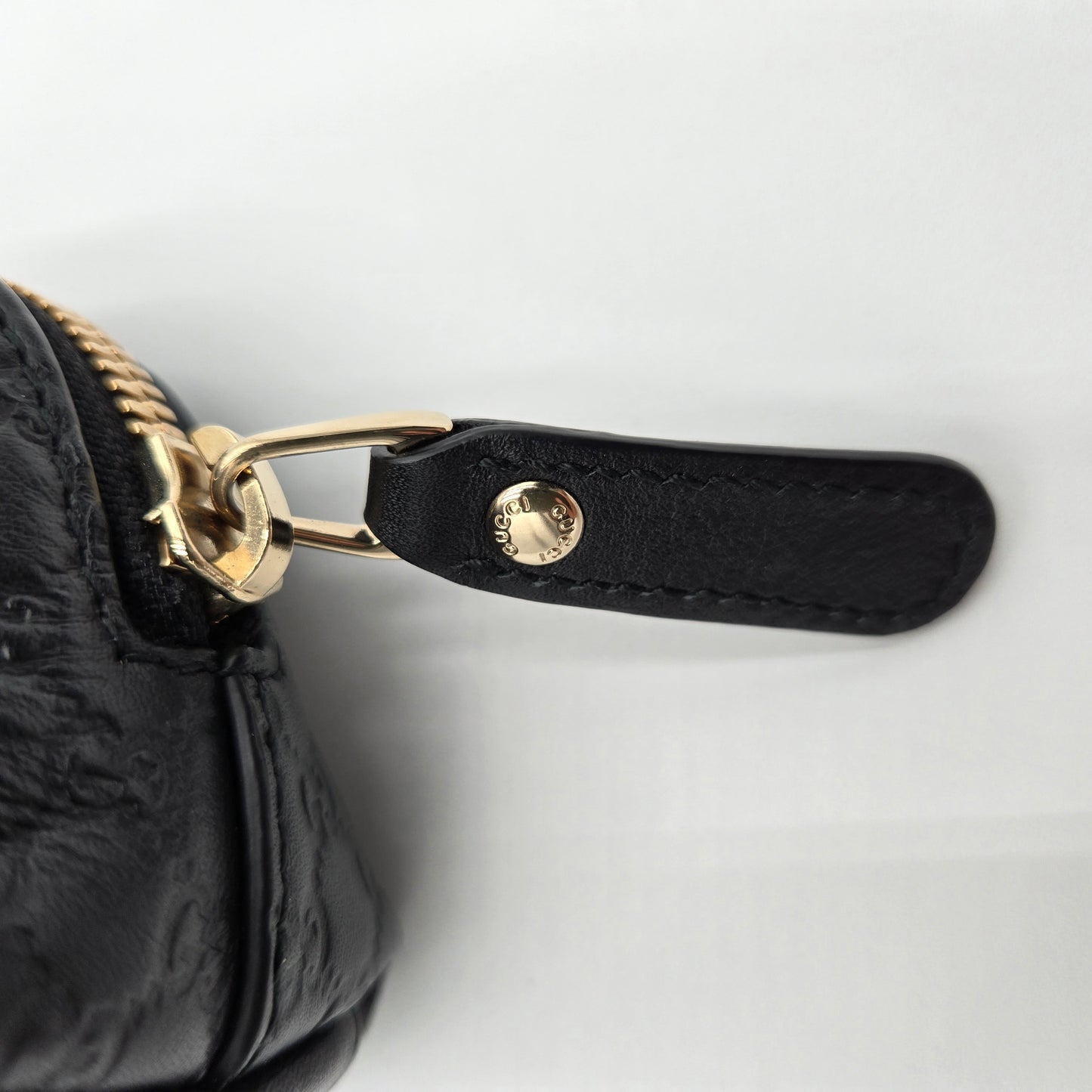 Gucci Micro Guccissima Leather Pouch Black