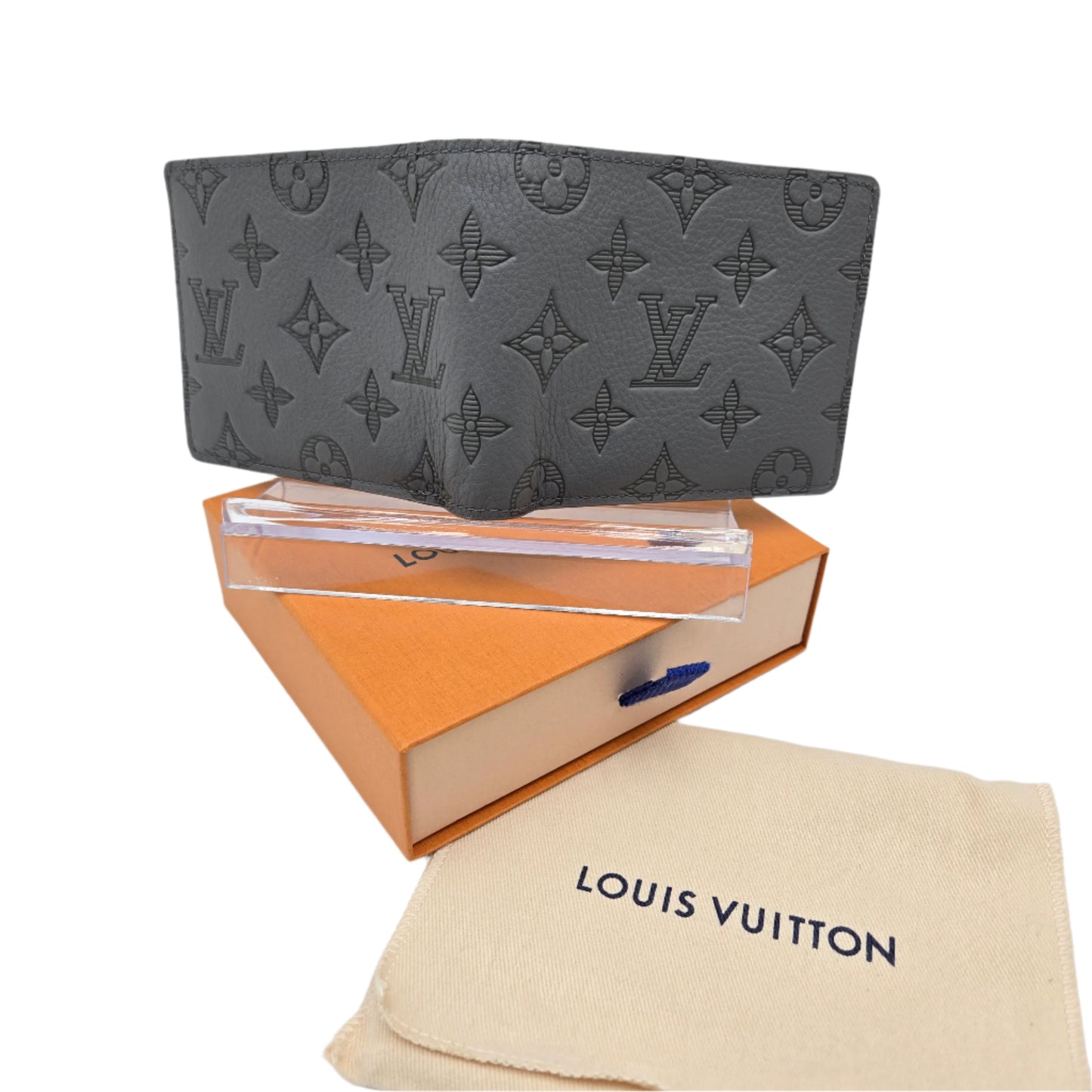 Louis Vuitton Portefeuille Multiple Bi-fold Wallet Monogram Shadow - LIKE NEW