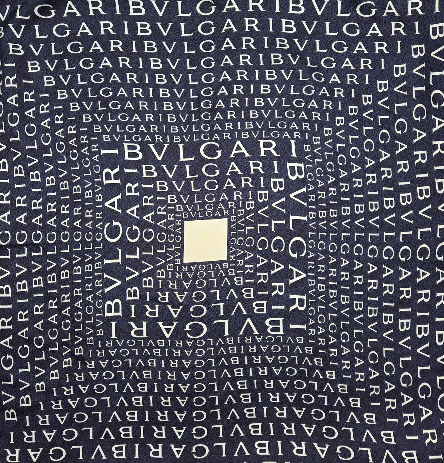 BVLGARI Silk Scarf Blue / White