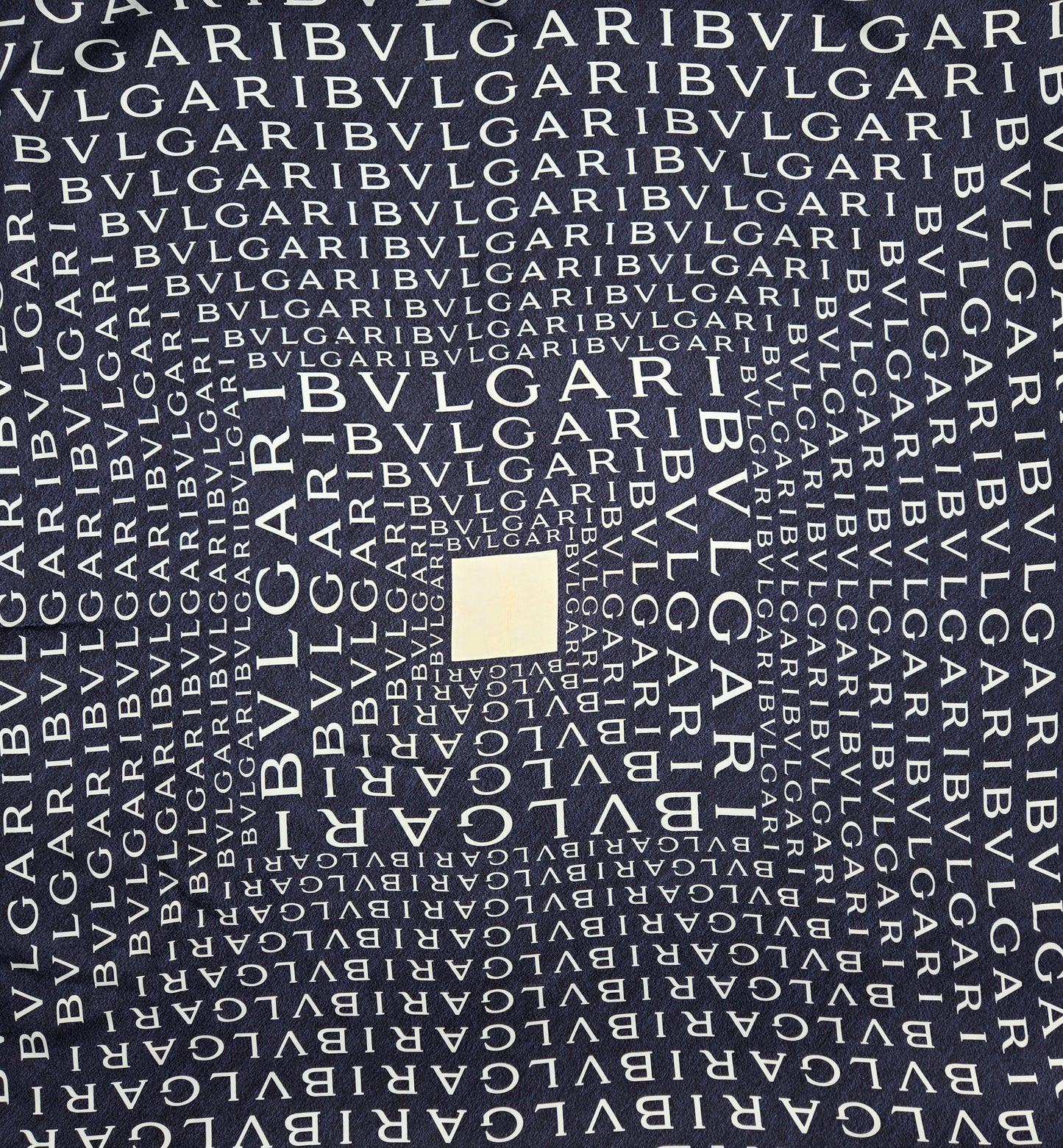 BVLGARI Silk Scarf Blue / White