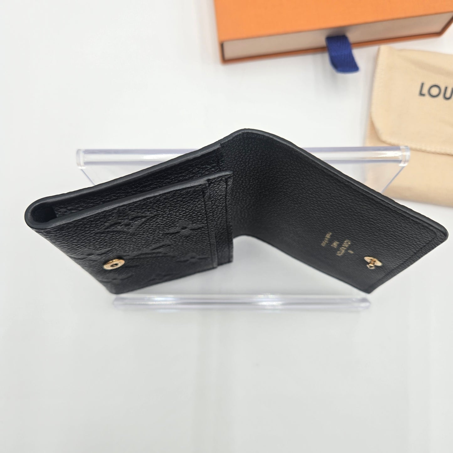 Louis Vuitton Wallet/Coin Case Monogram Empreinte Porte Monnaie Rosari Noir