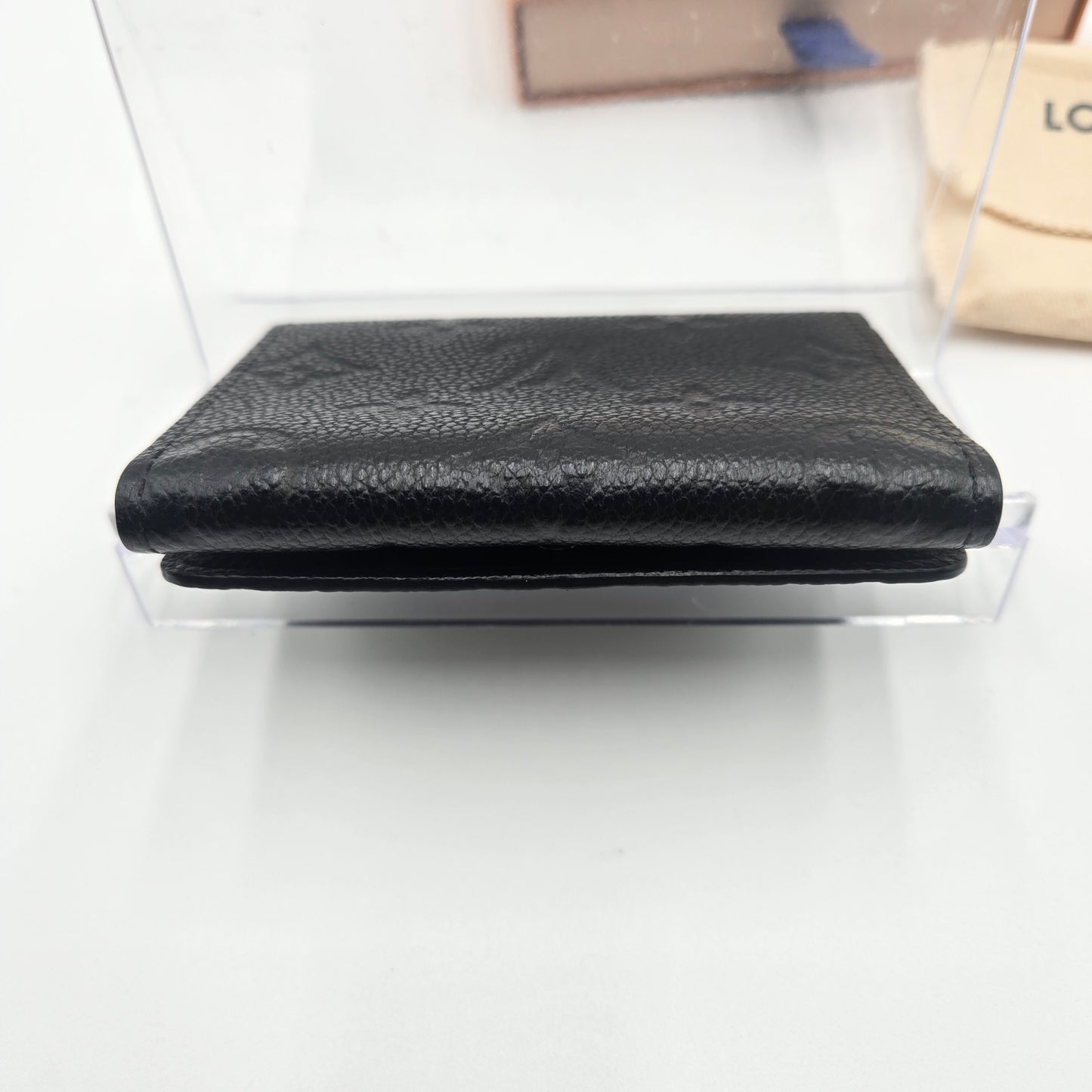 Louis Vuitton Wallet/Coin Case Monogram Empreinte Porte Monnaie Rosari Noir