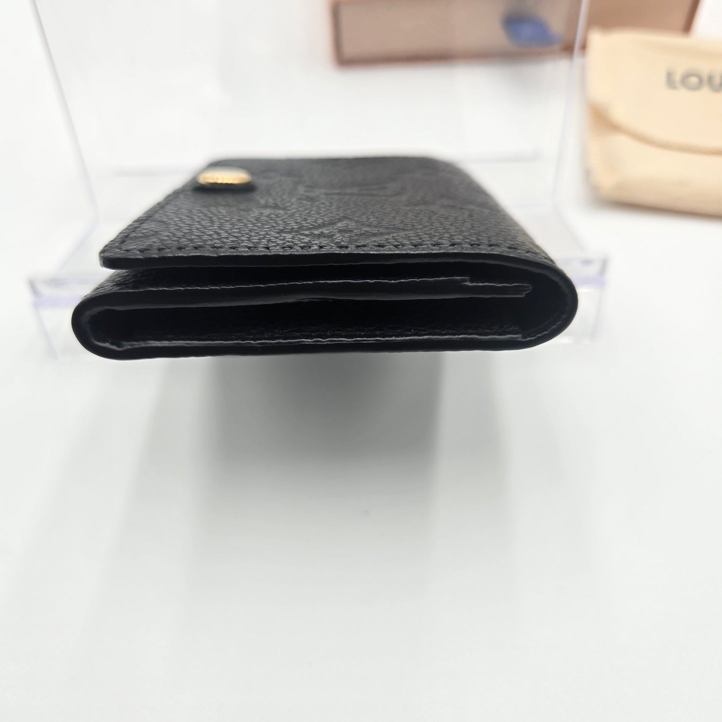 Louis Vuitton Wallet/Coin Case Monogram Empreinte Porte Monnaie Rosari Noir