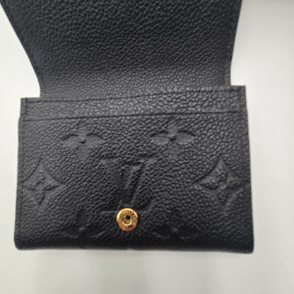 Louis Vuitton Wallet/Coin Case Monogram Empreinte Porte Monnaie Rosari Noir
