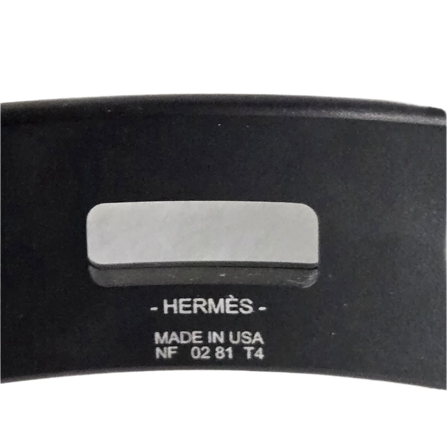 Hermes Kelly Aluminum Bangle Cuff Bracelet Black