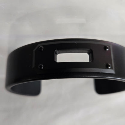 Hermes Kelly Aluminum Bangle Cuff Bracelet Black