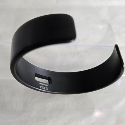 Hermes Kelly Aluminum Bangle Cuff Bracelet Black
