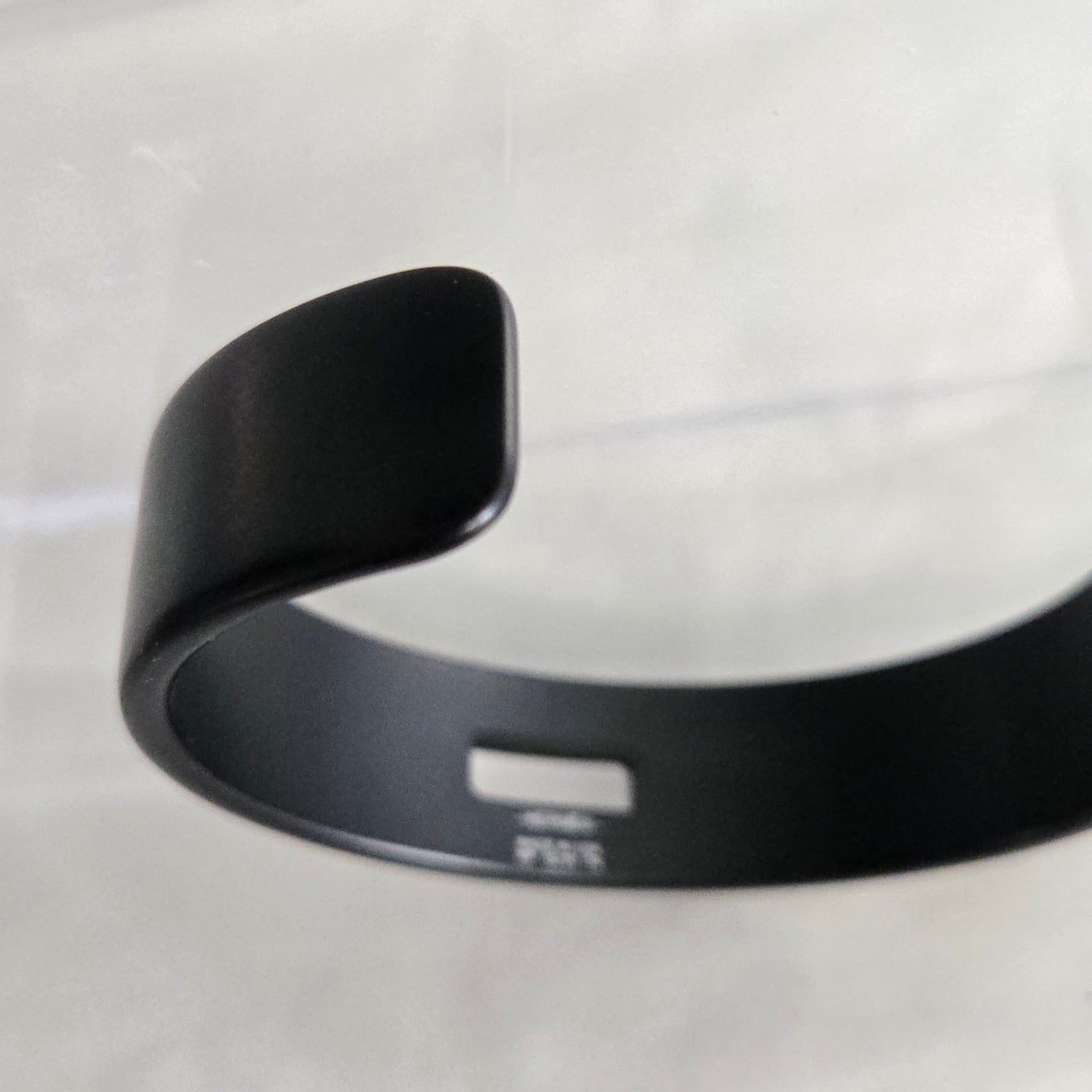 Hermes Kelly Aluminum Bangle Cuff Bracelet Black