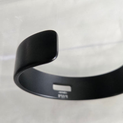 Hermes Kelly Aluminum Bangle Cuff Bracelet Black