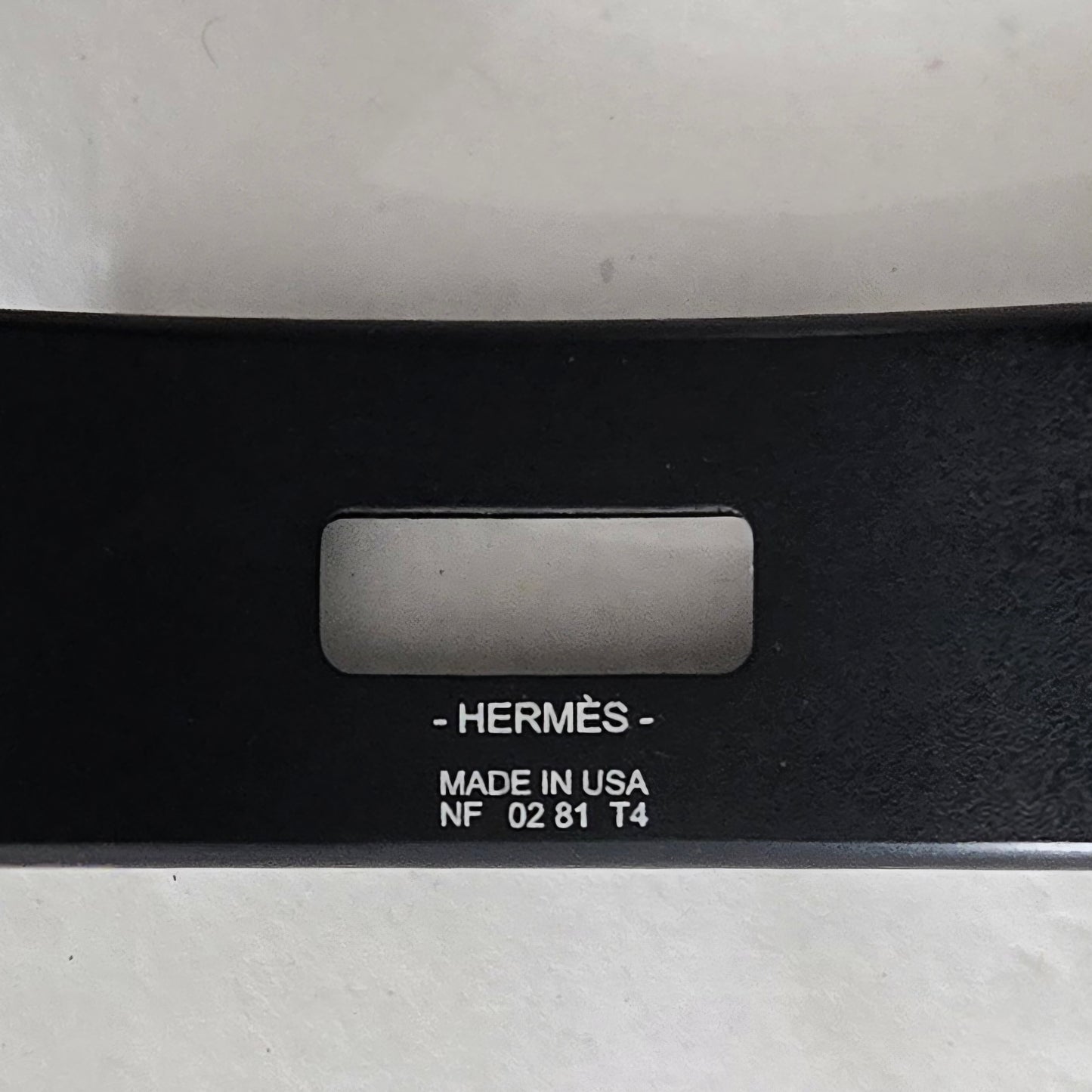 Hermes Kelly Aluminum Bangle Cuff Bracelet Black