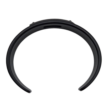 Hermes Kelly Aluminum Bangle Cuff Bracelet Black