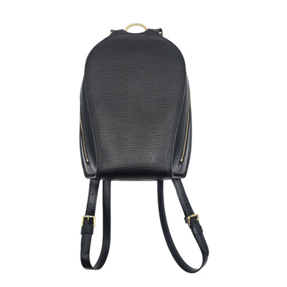 LOUIS VUITTON Mini Pochette Epi Leather Backpack Black