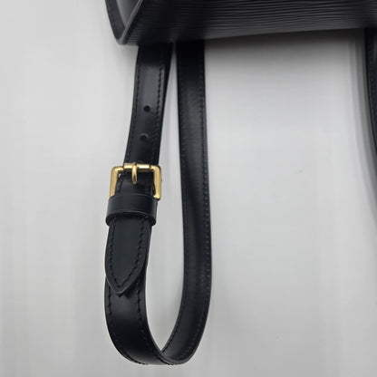 LOUIS VUITTON Mini Pochette Epi Leather Backpack Black