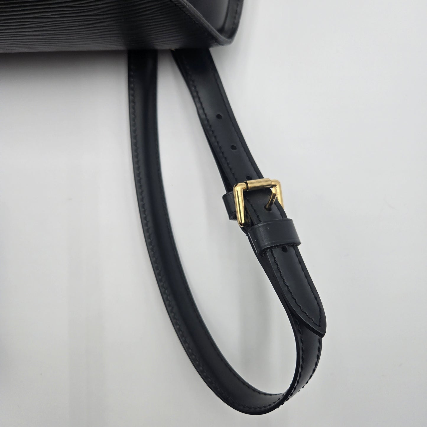 LOUIS VUITTON Mini Pochette Epi Leather Backpack Black